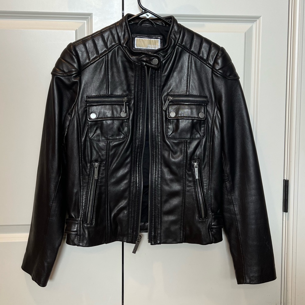Michael Kors 100% Leather Moto Jacket